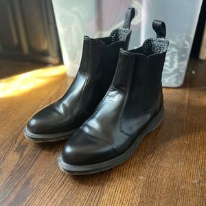 Dr. Martens Black Flora Leather Chelsea Boots
